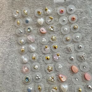 耳つぼジュエリー 60粒 セット まとめ売り ニュアンス ピンク 大人可愛い