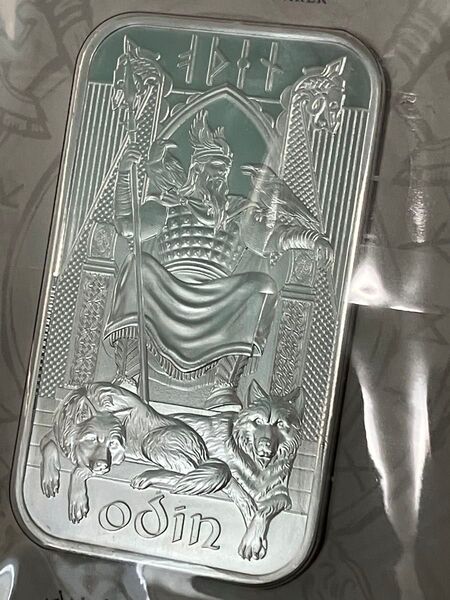 限定 オーディン 1オンス シルバー バー 地金 純銀 銀貨 ロイヤルミント 北欧神話シリーズ ブリスターパック入り