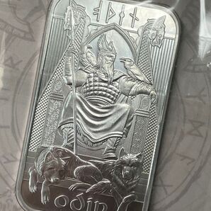限定 オーディン 1オンス シルバー バー 地金 純銀 銀貨 ロイヤルミント 北欧神話シリーズ ブリスターパック入り