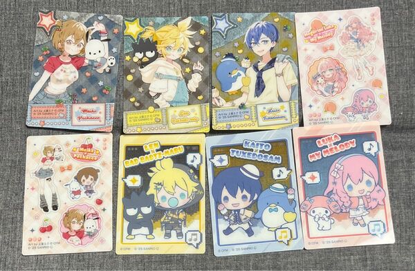 初音ミク サンリオ ファミマ コラボ クリアカード レン ルカ MEIKO KAITO まとめ売り