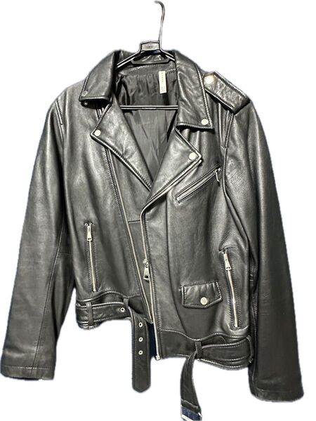 ZARA レザー ライダースジャケット ラムレザー