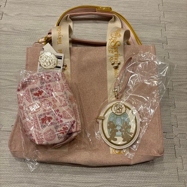 東京ディズニーシーファンタジースプリングスホテルエクスクルーシブトートバッグ・ポーチ&コインケースセット新品・未使用・タグ付き