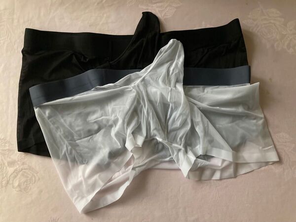 SALE!メンズ ボクサーブリーフ パンツ トランクス ペニス分離型 Sサイズ Mサイズ Lサイズ XLサイズ 黒/白 2枚セット