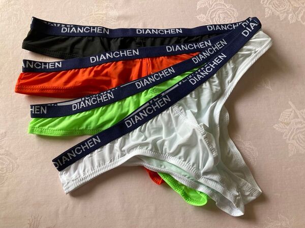 メンズ ビキニパンツ リオバック ハーフバック ローライズ 4枚セット Sサイズ XLサイズ