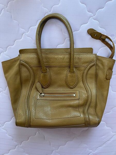 CELINE セリーヌ ラゲージ マイクロショッパー ハンドバッグ キャメル