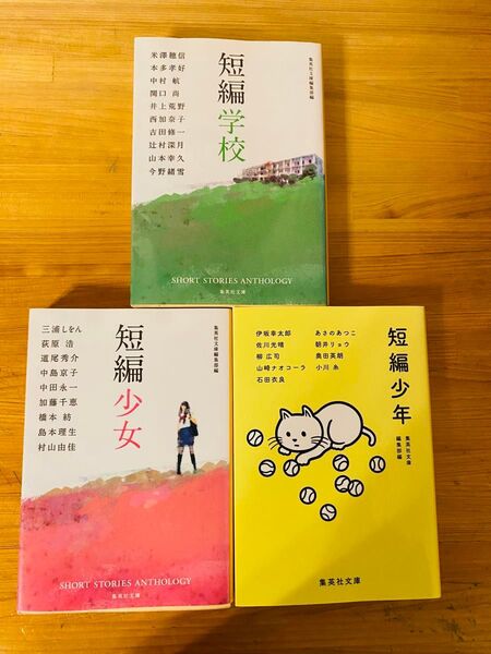 短編集 3冊セット 短編学校 短編少女 短編少年 集英社文庫