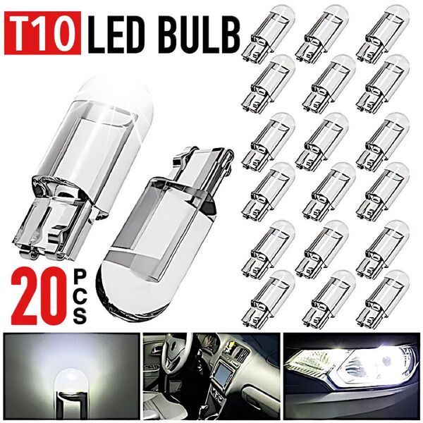 T10 T16 LEDバルブ 20個 12V 4SMD ホワイト ルームランプ ナンバー灯 ポジション球 高輝度 明るい 爆光