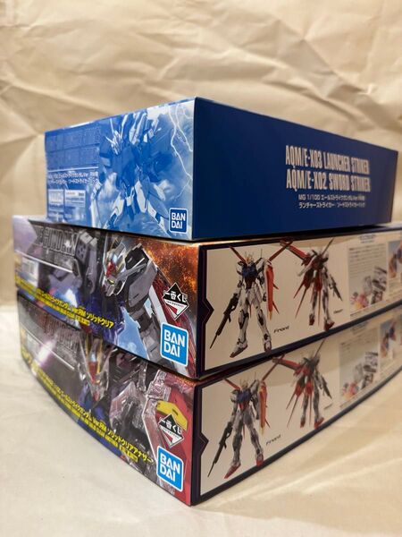 一番くじ ガンプラ 2023 B賞 ラストワン賞 ランチャーストライカー/ソードストライカーパック 3点セット 内袋未開封未組立