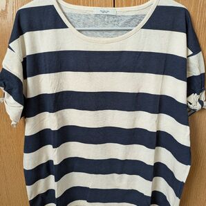 プードゥドゥ Tシャツ ボーダー柄、美品