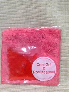 クールジェル＆ポケットタオル レッド(赤) Cool Gel & Pocket towel 冷却,ひんやり