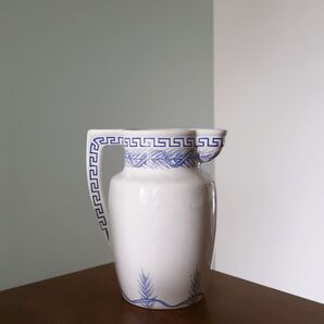 【希少】Creil et Montereau アンティーク ピシェ 花瓶 ブロカント 蚤の市 フランスヴィンテージ