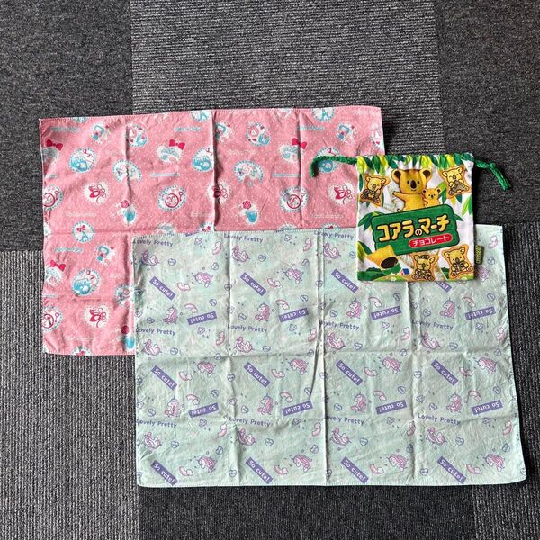 女の子 ランチョンマット 給食 ユニコーン ピンク リボン 替え マット 巾着袋 生地 布 プリント生地