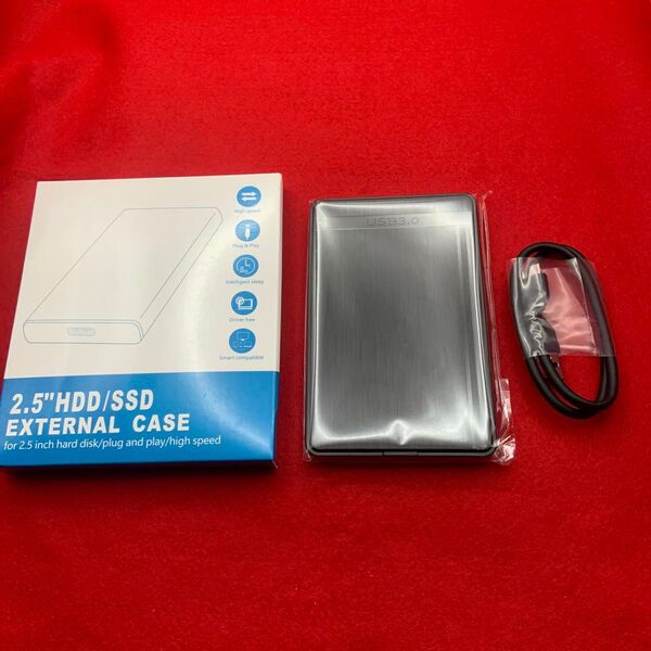 HDDケース 外付け 2.5インチ USB3.0 SATA HDD SSD モバイルハードディスクボックス ネジ工具不要