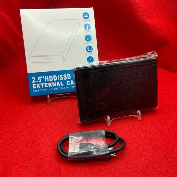 HDDケース 外付け 2.5インチ USB3.0 SATA HDD SSD モバイルハードディスクボックス ネジ工具不要