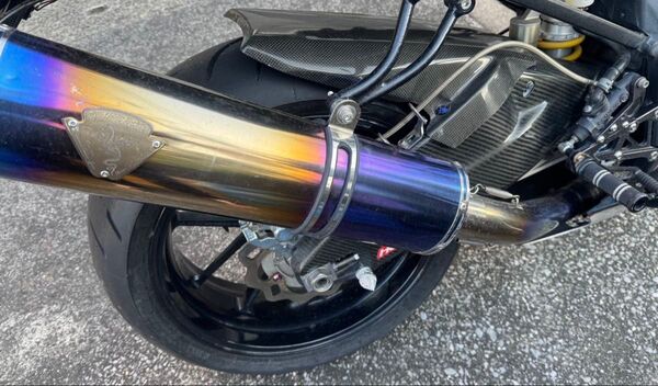 貴重 YZF-R1 ワイバン スリップオンマフラー チタン サイレンサー 02〜03 RN09 5PW ワイバーン