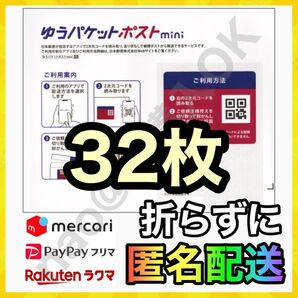 ゆうパケットポスト mini 封筒 32枚 配送用袋 MY-202506056