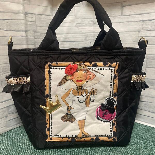 ハンドメイド ロラライハリス トートーバッグ