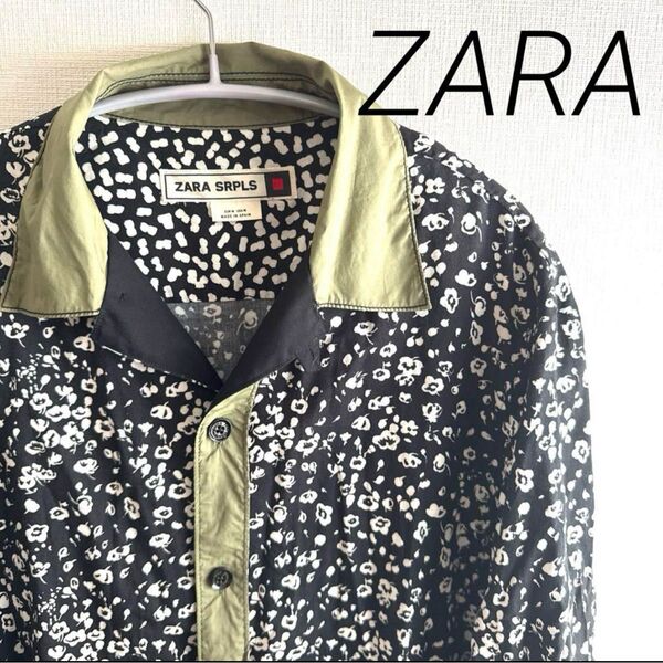 ZARA SRPLS 総柄シャツ 半袖 Mサイズ ザラ