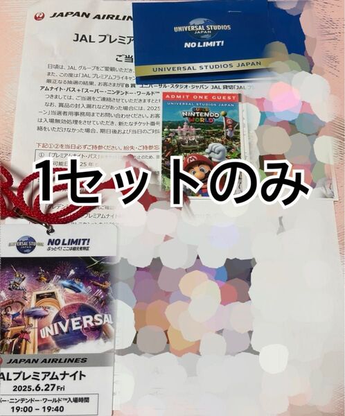 USJ チケット プレミアムナイト ニンテンドーワールド入場確約 各1セット