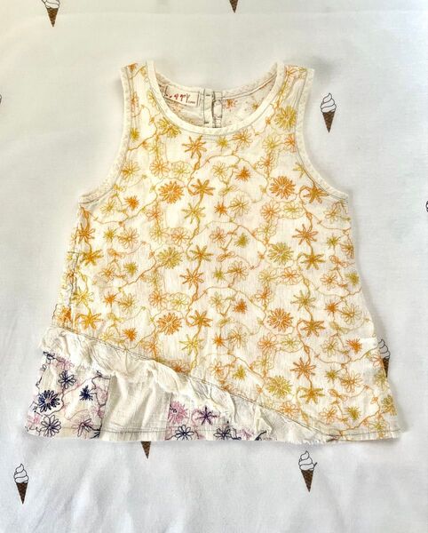 oipeo ノースリーブ ワンピース チュニック キッズ SL (90〜100㎝)