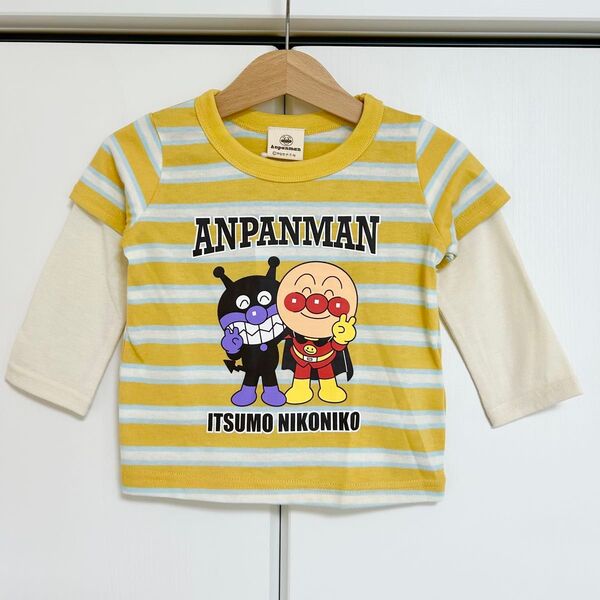 【新品タグ付き】それいけ! アンパンマン 重ね着風 長袖 Tシャツ 80cm