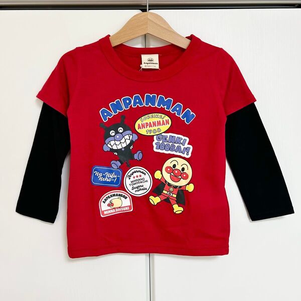 【新品タグ付き】それいけ! アンパンマン 重ね着風 長袖 Tシャツ 95cm