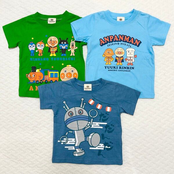 【新品タグ付き】それいけ! アンパンマン 半袖 Tシャツ 80cm 3枚セット