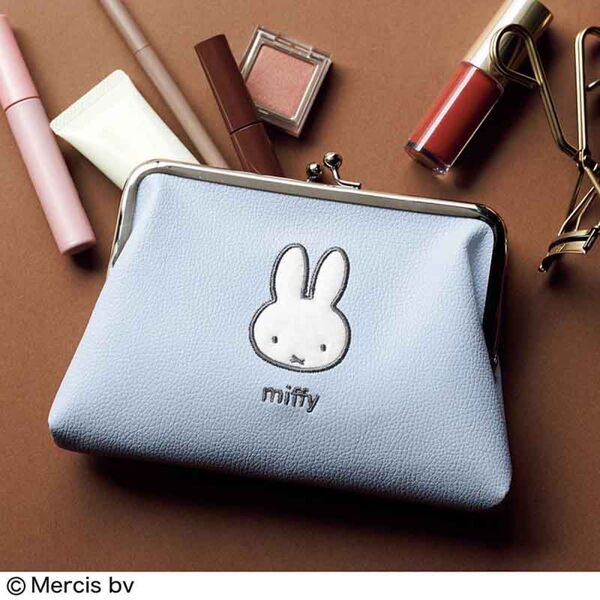 miffy がま口ポーチ ライトブルー