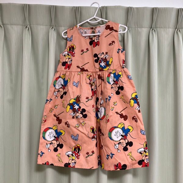 ワンピース ディズニー ミッキー ミニー 女の子 子供服 ノースリーブ