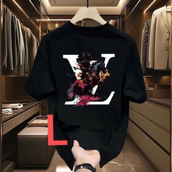 Tシャツ 半袖Tシャツ 黒 L