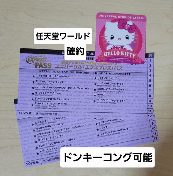 最安値!ドンキーコング可能「エクスプレスパス2枚」値下げ不可.10%OFF還元でお得にどうぞ☆正規品の見分け方