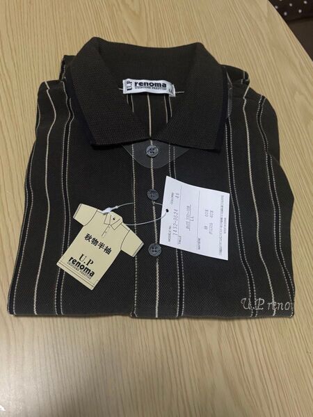 renoma タグ付き 半袖ポロシャツ LL チャコールグレー