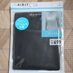 AIRITY フレンチ袖インナー ブラック Lサイズ 未使用