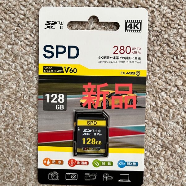 新品 SDカード V60 UHS-II sdxc カメラ用 128GB 最大280mb/s