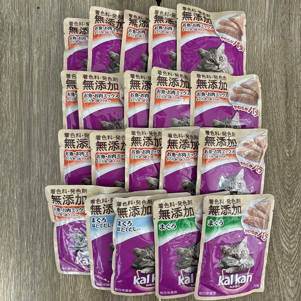その13 カルカン 20袋 パウチ 総合栄養食 お魚・お肉ミックス まぐろ まぐろほたてだし入り やわらかパテ 詰め合わせ