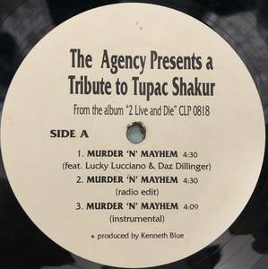 US PROMO ONLY/TRIBUTE TO TUPAC SHAKUR / MURDER N MAYHEM FEAT LUCKY LUCCIANO DAZ DILLINGER / SUMMERTIME FEAT LUCKY LUCCIANO MC EIHT