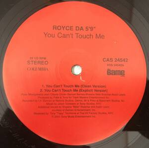 US PROMO ONLY / ROYCE DA 59 / YOU CAN'T TOUCH ME / 2001 HIPHOP