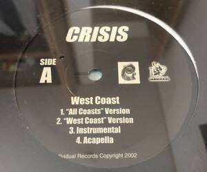 WESTSIDE / CRISIS / WEST COAST / 2002 HIPHOP / 未開封 US ORIGINAL