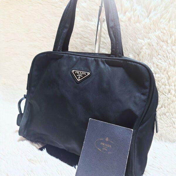 【希少】プラダ PRADA ハンドバッグ トートバッグ テスートナイロン カーフレザー