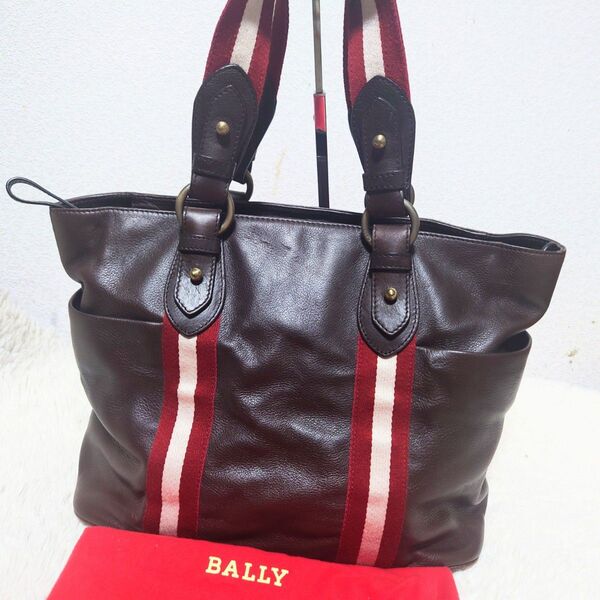 【希少】BALLY バリー トートバッグ ハンドバッグ ビジネスバッグ レザー トレインスポッティング メンズ A4 大容量