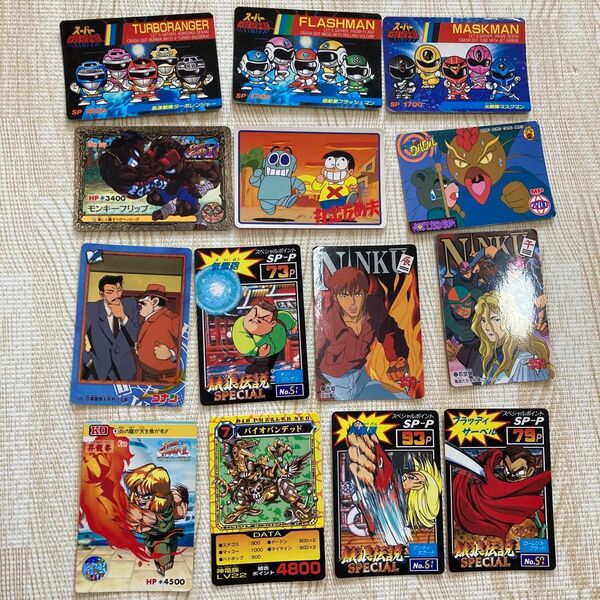 当時物 カードダス バンプレスト バンダイ 戦隊倶楽部 ストリートファイター コナン 他