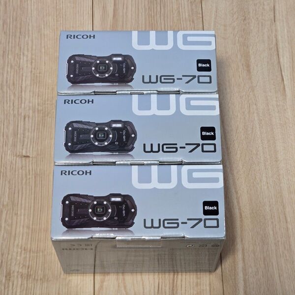 2個セット RICOH WG-70 ブラック 新品未使用 防水デジタルカメラ
