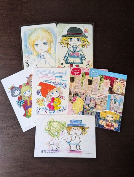 水森亜土★ポストカード7枚セット★まとめ売り 貴重 非売品 フライヤー