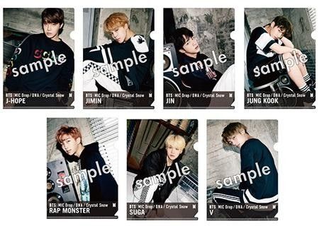 BTS 公式 非売品 MICDROP/DNA/CRYSTALSNOW 購入特典 ミニクリアファイル FC会員限定ノベルティ