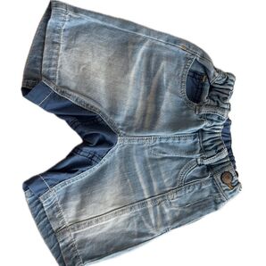 エフオーキッズ デニムハーフパンツ 80 美品
