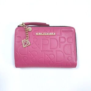 未使用品 PINKY&DIANNE カヌレ 折り財布 本革 ピンク ピンキー&ダイアン 二つ折り財布