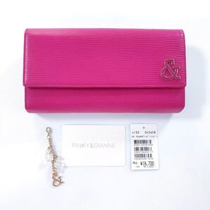 未使用品 ピンキー&ダイアン 長財布 ピンク レザーウォレット PINKY&DIANNE リプレス