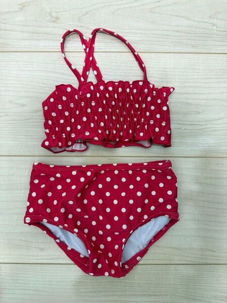 Ruffle Butts ラッフルバッツ ベビー水着 女の子 ドット柄 80cm 12-18month 上下セット 赤