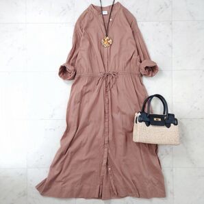 人気♪ アーバンリサーチドアーズ ウエストリボン インド綿 ロングワンピース