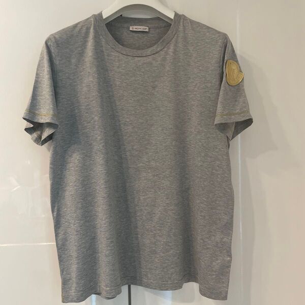 MONCLER モンクレール 袖ロゴTシャツ グレー S